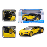 10-31514 YL+BK Burago Maisto 1:24 - Bugatti Chiron Gialla/Nera