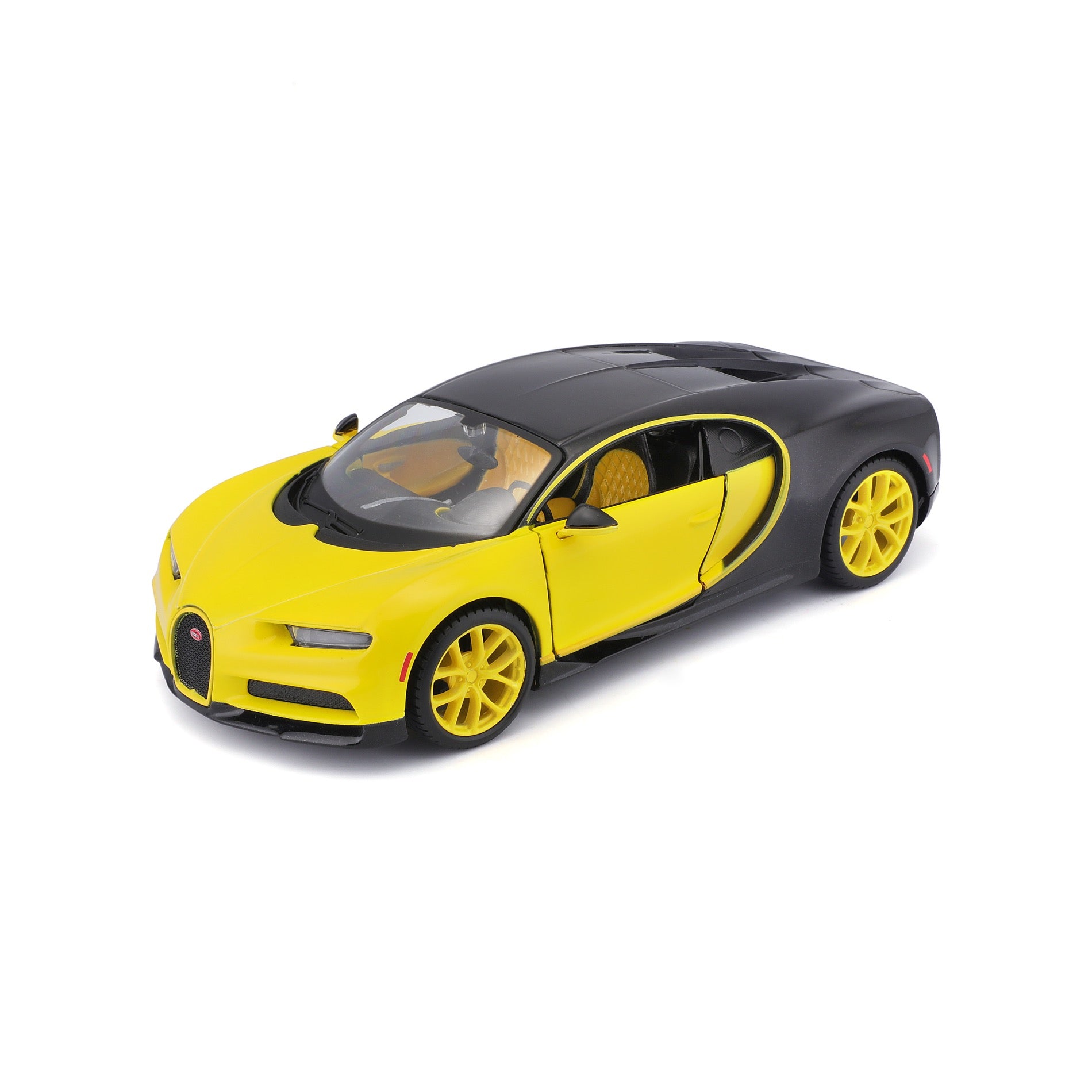 10-31514 YL+BK Burago Maisto 1:24 - Bugatti Chiron Gialla/Nera