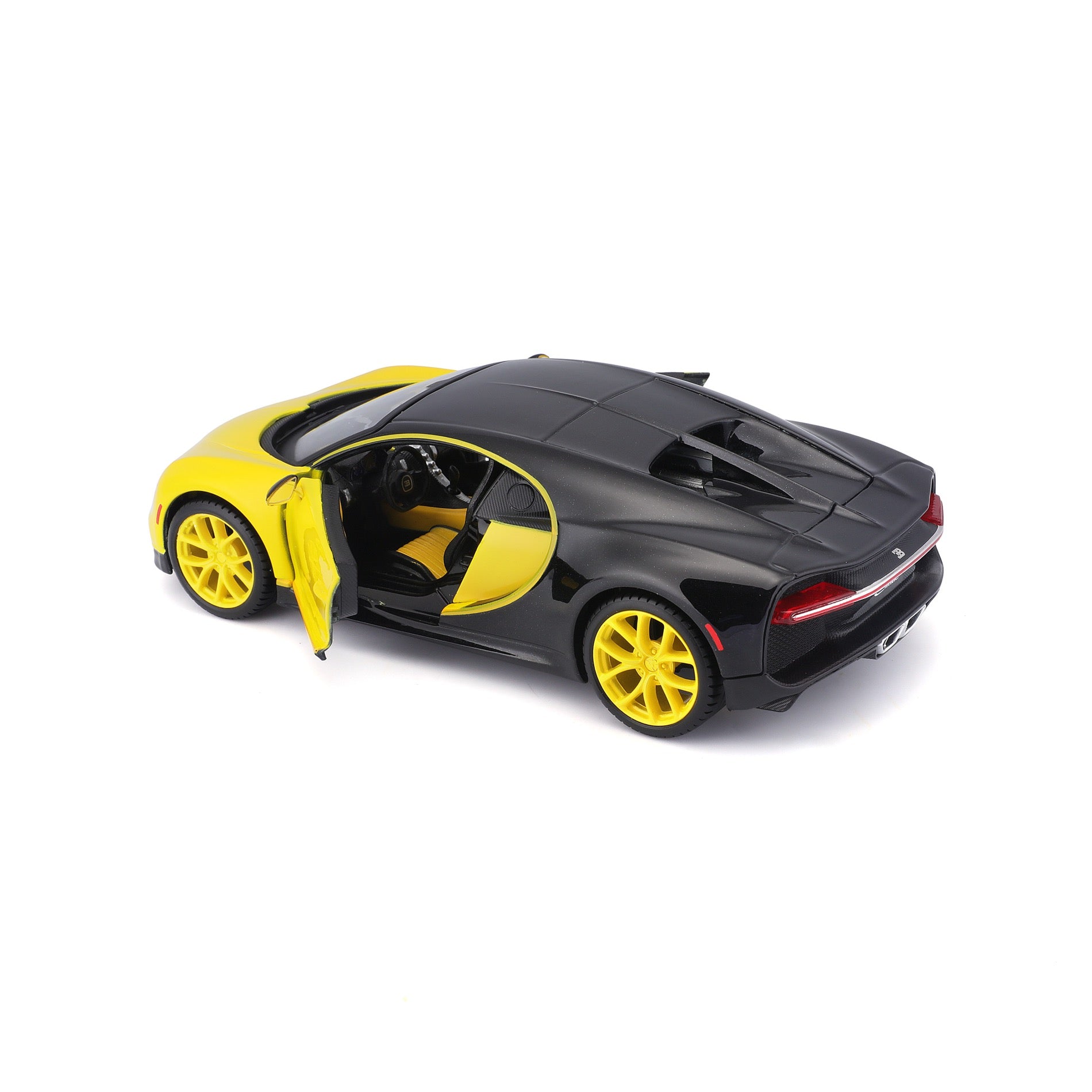 10-31514 YL+BK Burago Maisto 1:24 - Bugatti Chiron Gialla/Nera