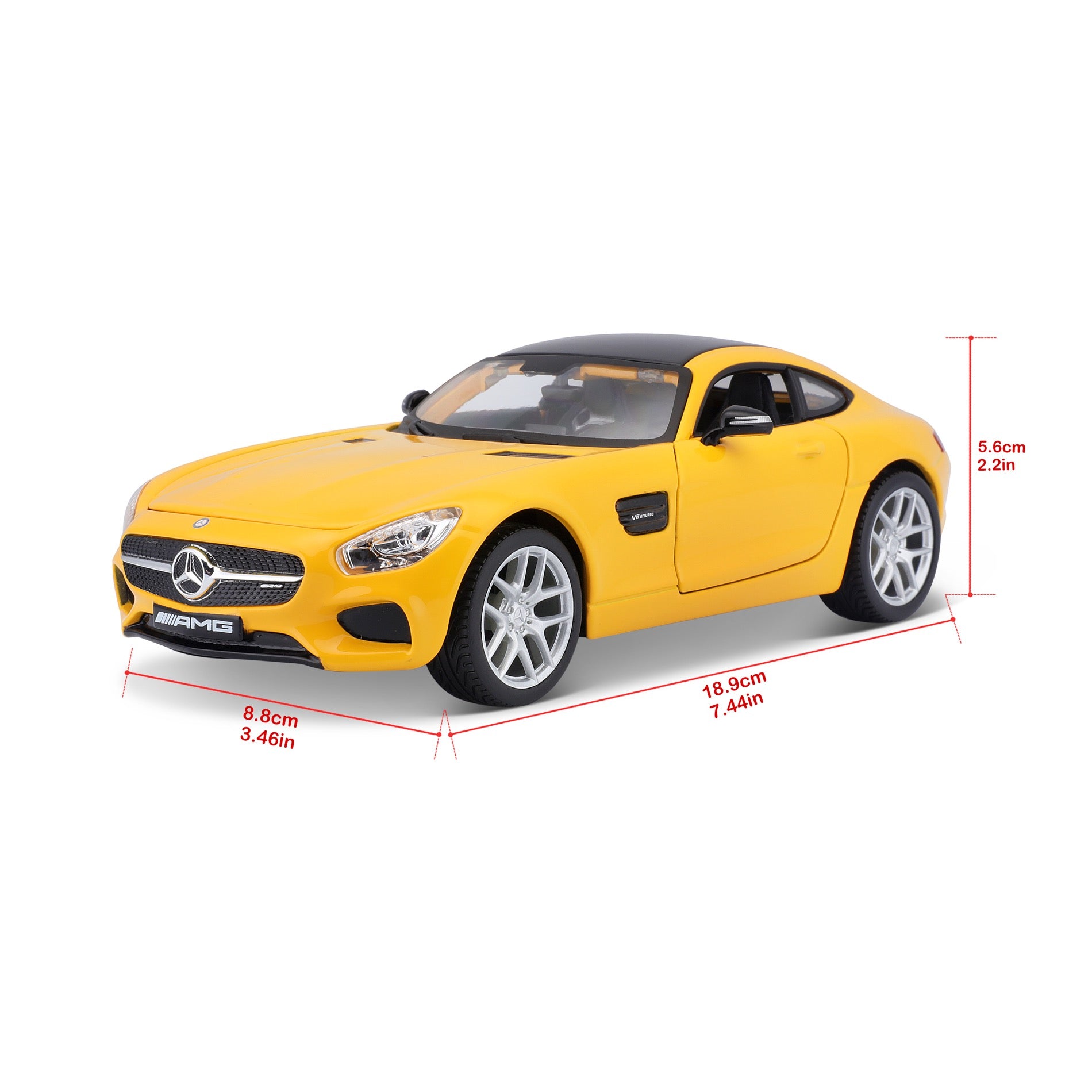 10-31134 BBurago - Maisto Mercedes-Benz AMG GT Gialla scala 1:24