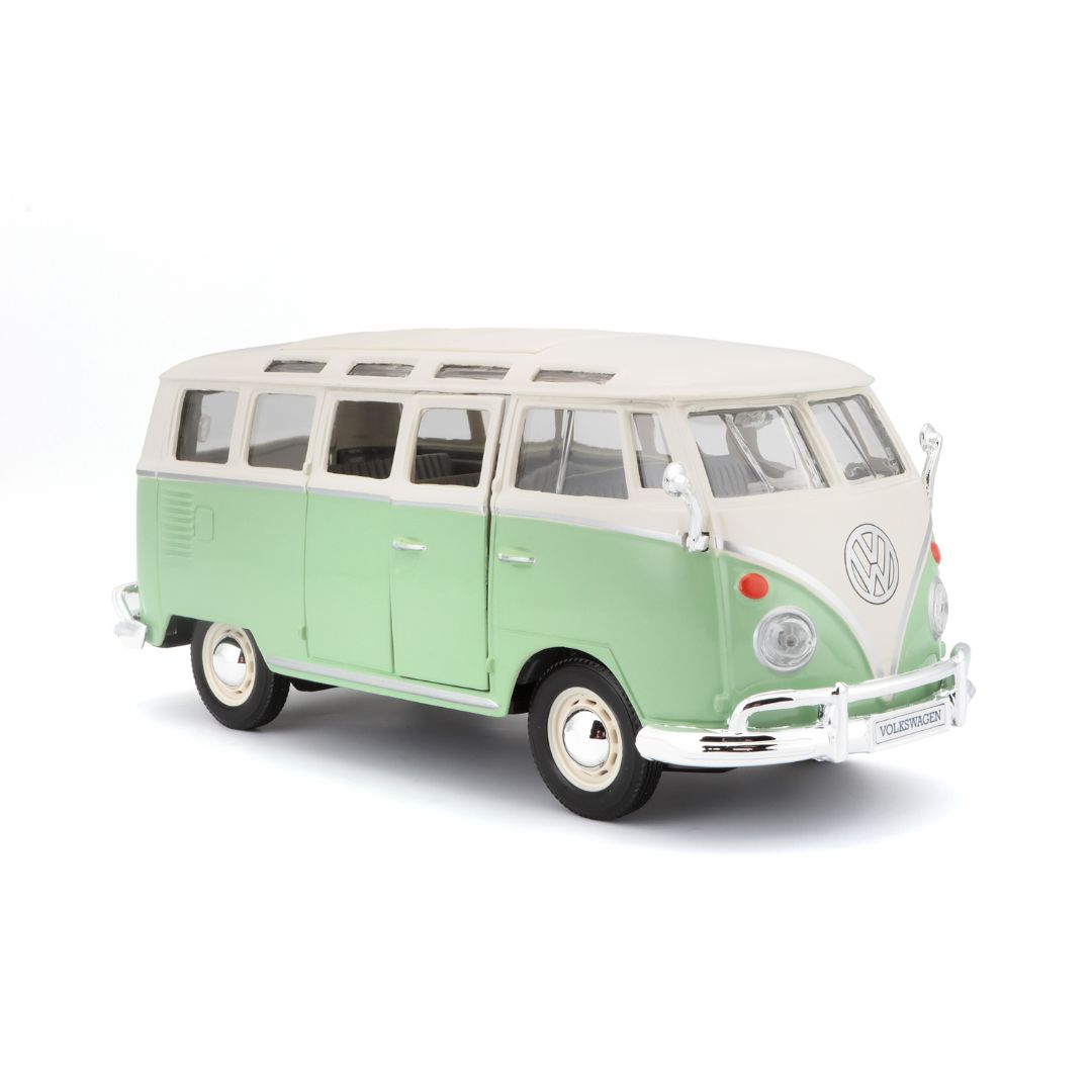 10-31956 Bburago Maisto - Volkswagen Van "Samba", verde - Scala 1:25