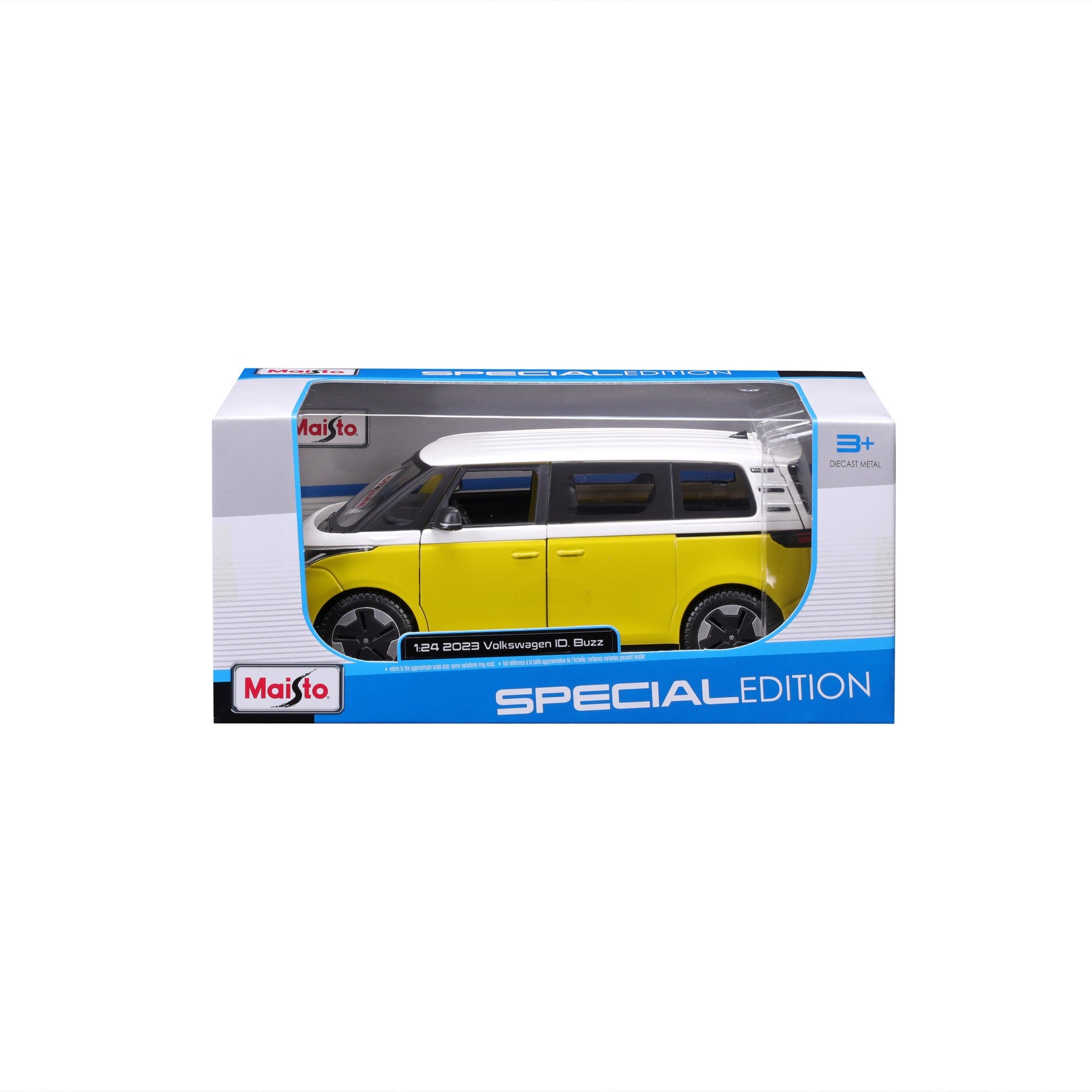 10- 32914 Burago  Maisto 1:24 - 2023 Volkswagen ID. Buzz Bianca/Gialla