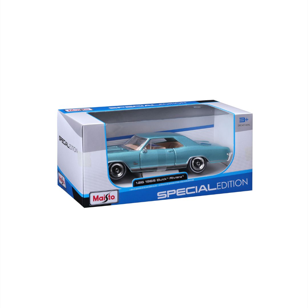 10-31214 Bburago Maisto - Buick Riviera (1965), blu - Scala 1:24