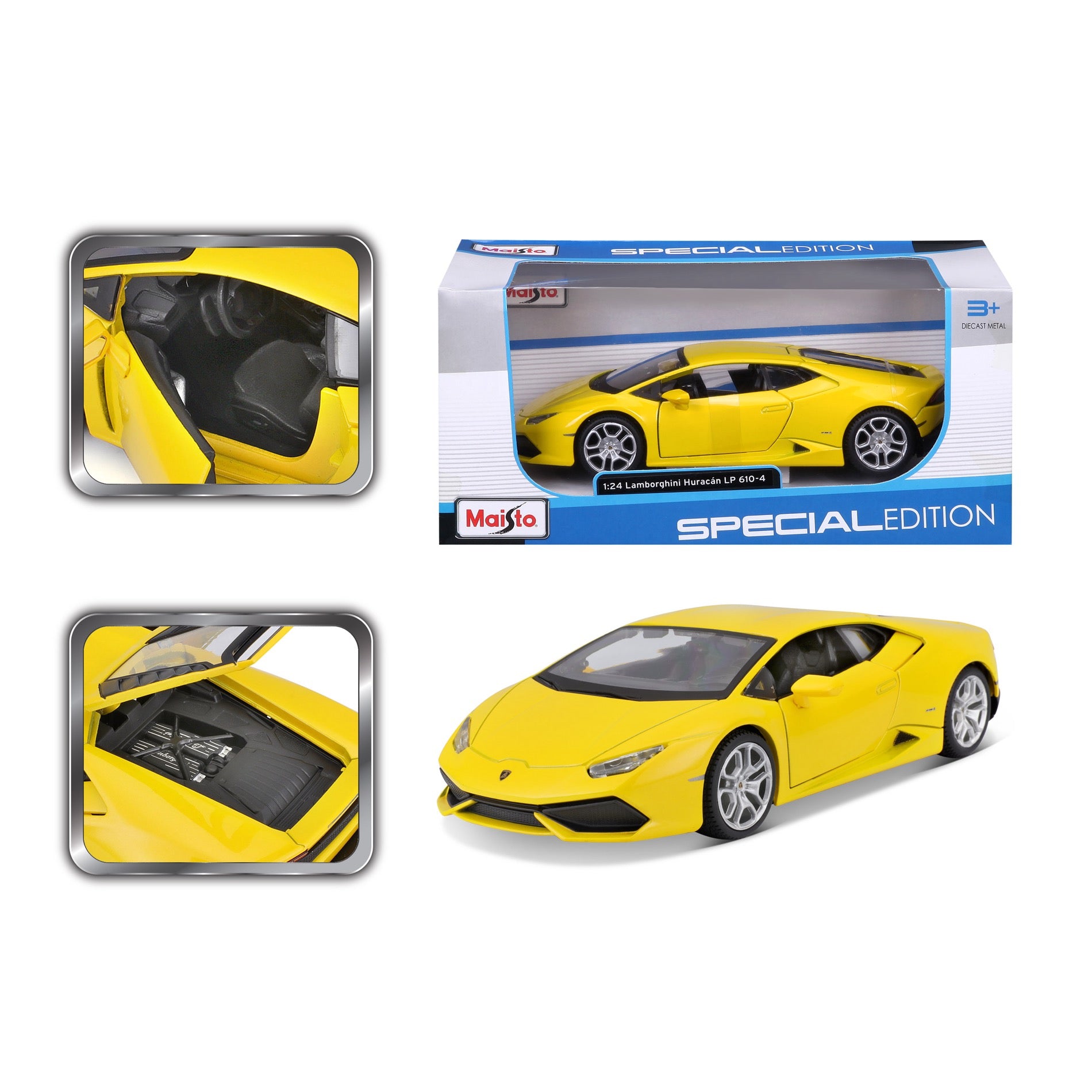 31509 YL -Bburago Maisto  1:24 - Lamborghini Huracn LP 610-4 Pearl Gialla