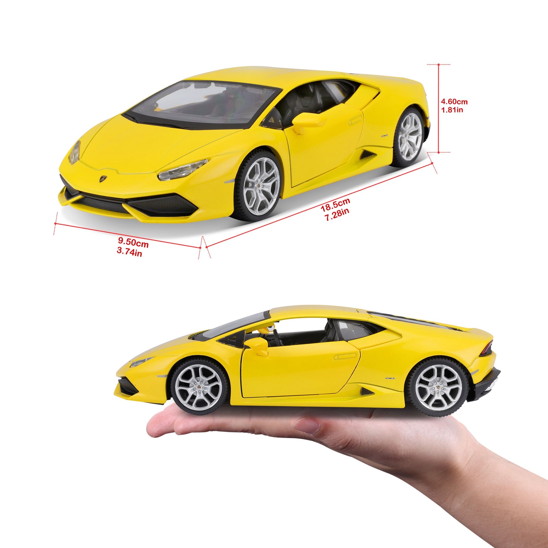 31509 YL -Bburago Maisto  1:24 - Lamborghini Huracn LP 610-4 Pearl Gialla