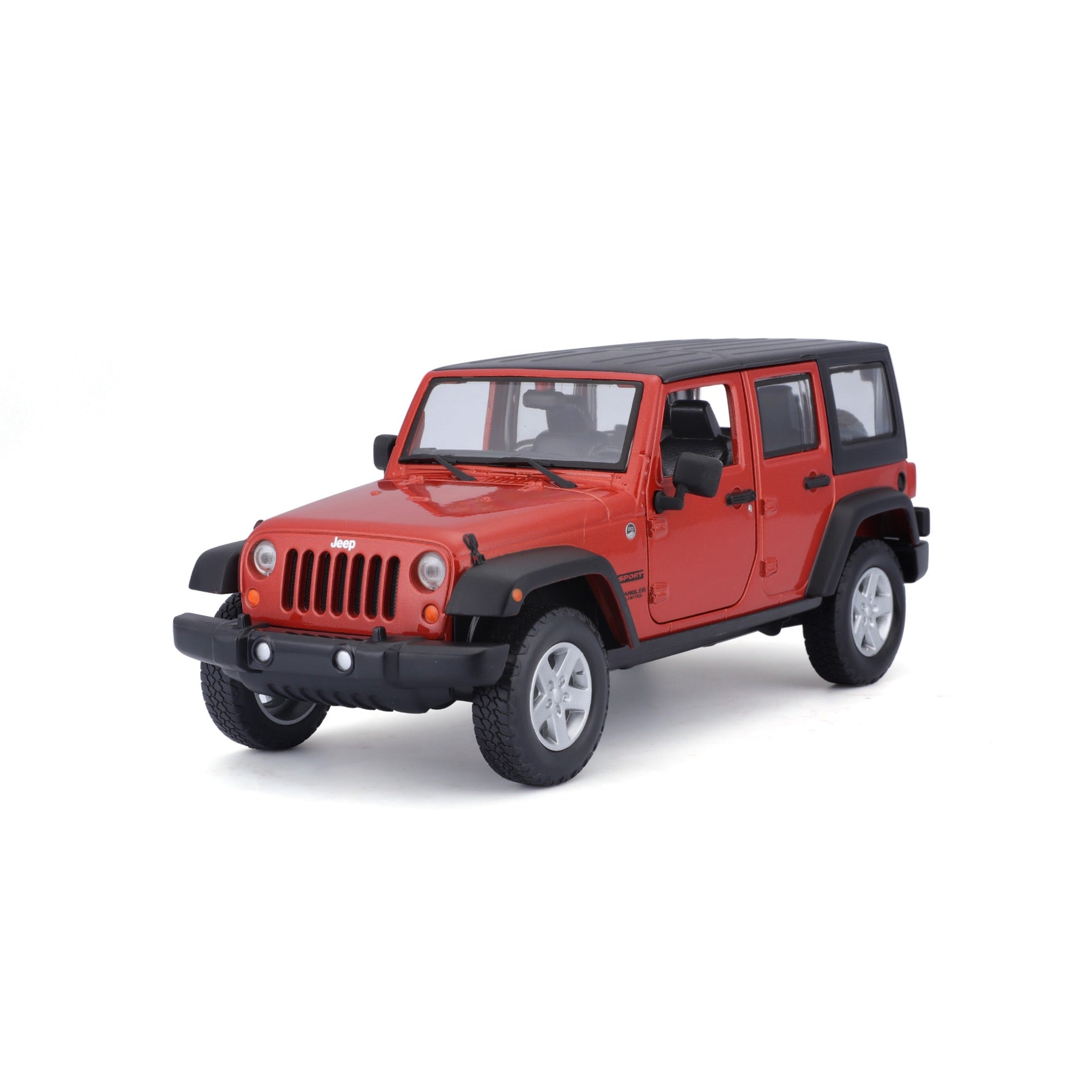 31268-Bburago Maisto SE Trucks 2015 Jeep Wrangler Unlimited Arancione Met.1:24