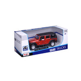 31268-Bburago Maisto SE Trucks 2015 Jeep Wrangler Unlimited Arancione Met.1:24