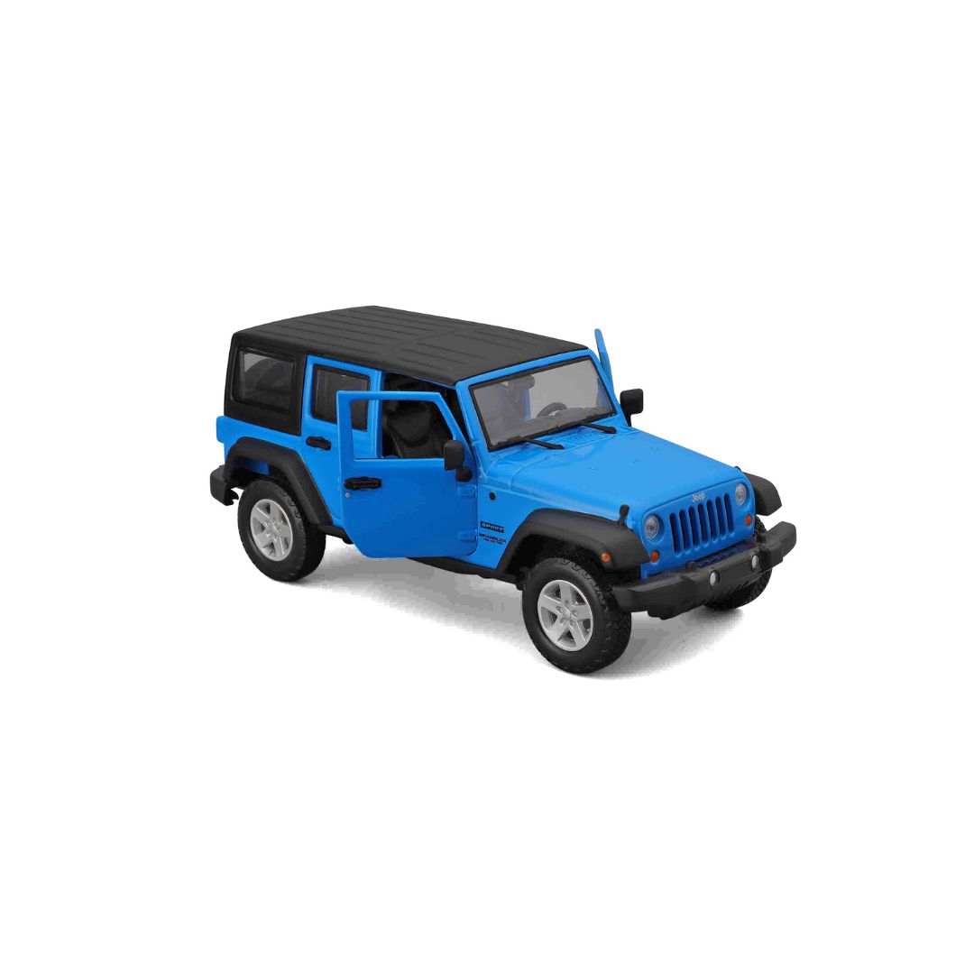 31268 Bburago Maisto - Jeep Wrangler Unlimited (2015), blu - 1:24