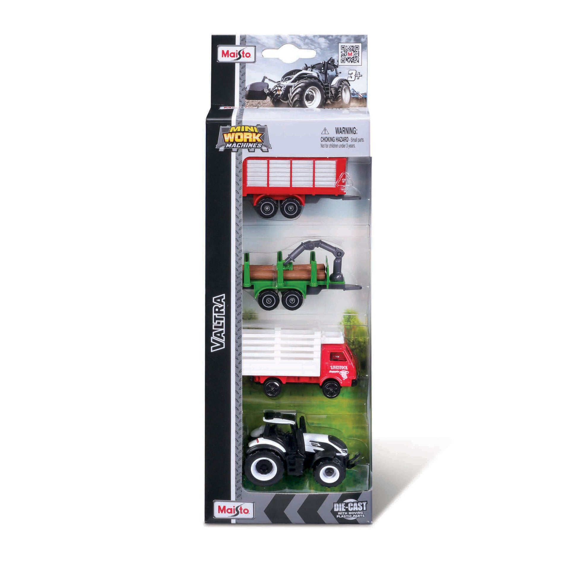 12563 Burago Maisto Mini Work Machines - Farm 4 pack follow MCG standard asst