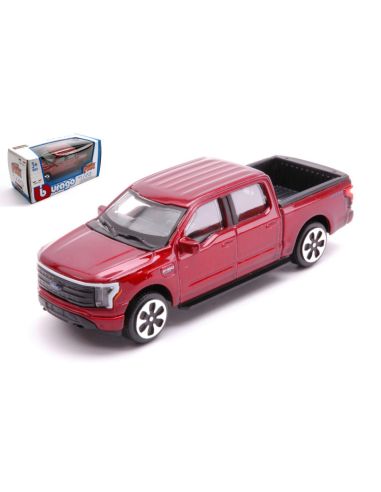 18-30467- Bburago Street Fire - 2022 FORD F-150 LIGHTING rosso Scala 1:43