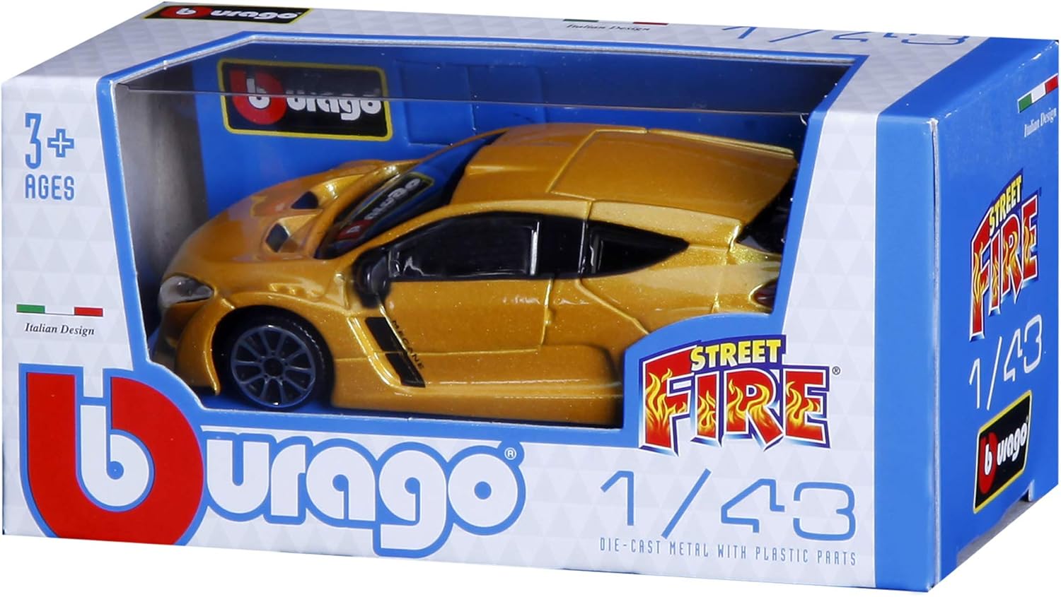 18-30216 Bburago Street Fire  RENAULT MEGANE  gialla 1:43