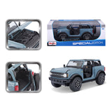 31457 BU Bburago Maisto - Ford Bronco Badlands 2021 (no door), blu