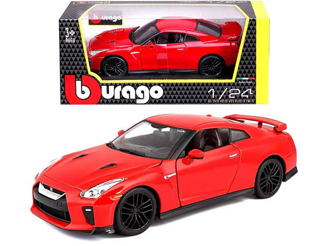 18-21082 BBurago Nissan GT-R 2017 rossa scala 1:24