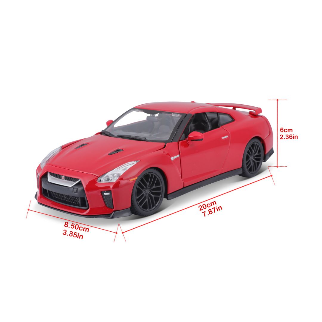 18-21082 Bburago - Nissan GT-R (2017), rossa - Scala 1:24