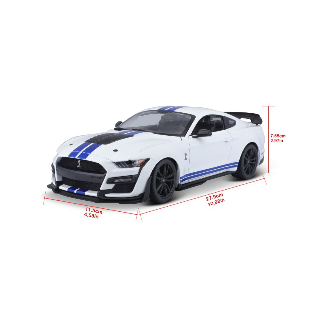 31452 WT Bburago Maisto - Mustang Shelby GT500 (2020), bianca - 1:18