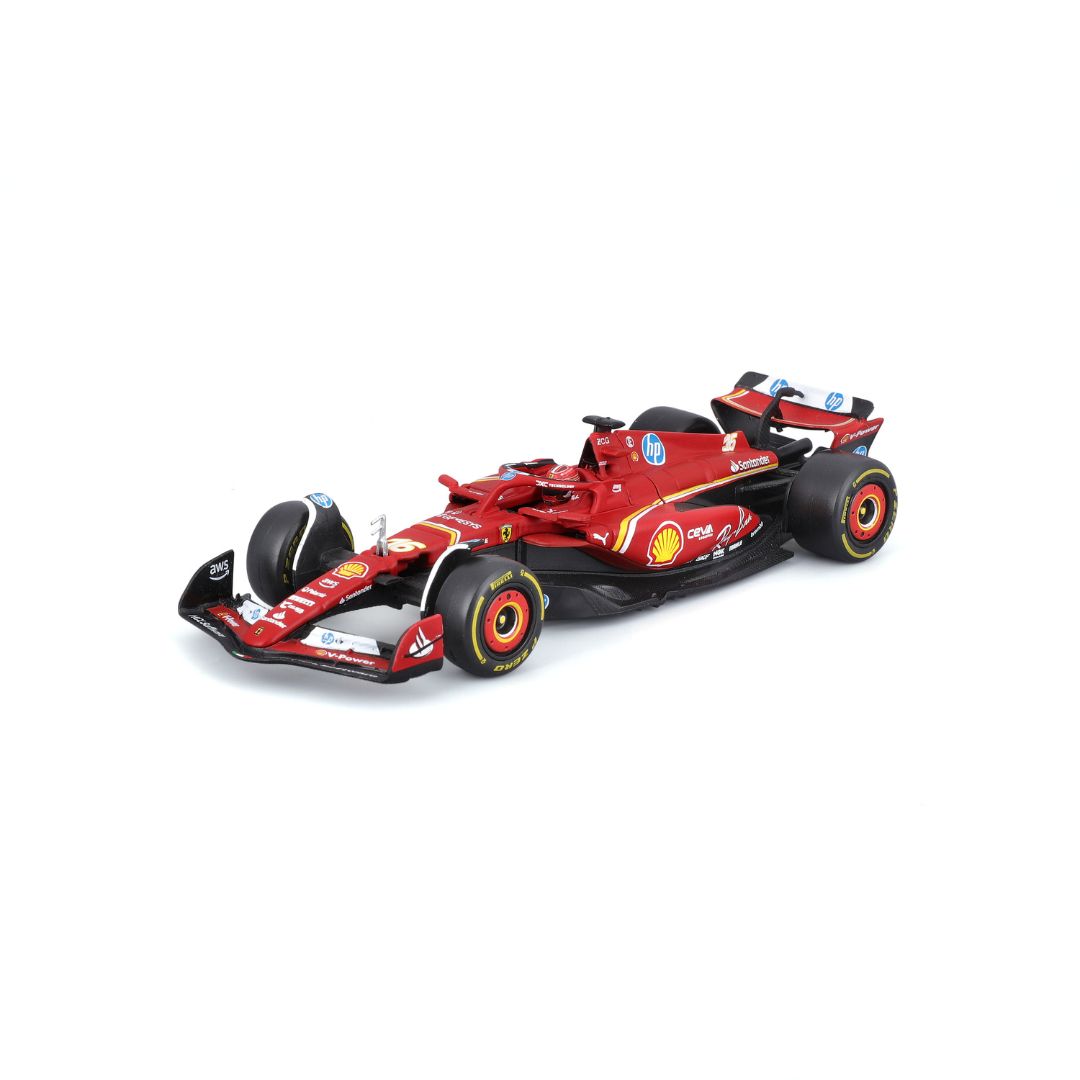 *18-36843 Bburago - Ferrari SF-24 #16 (Leclerc) con casco - Scala 1:43