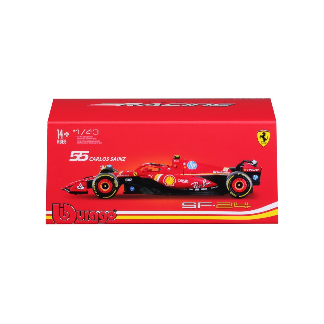 *18-36843S Bburago - Ferrari SF-24 #55 (Sainz) con casco - Scala 1:43