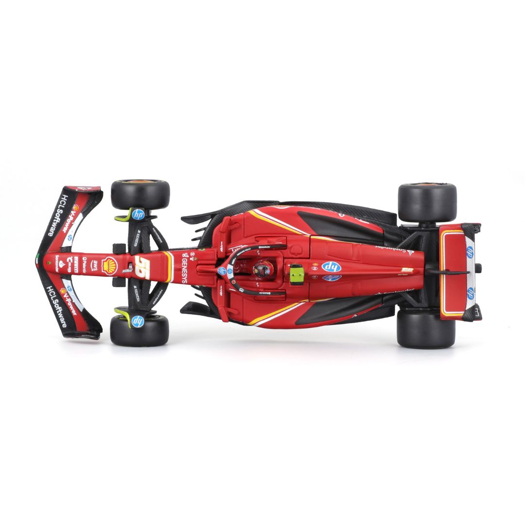 *18-36843S Bburago - Ferrari SF-24 #55 (Sainz) con casco - Scala 1:43