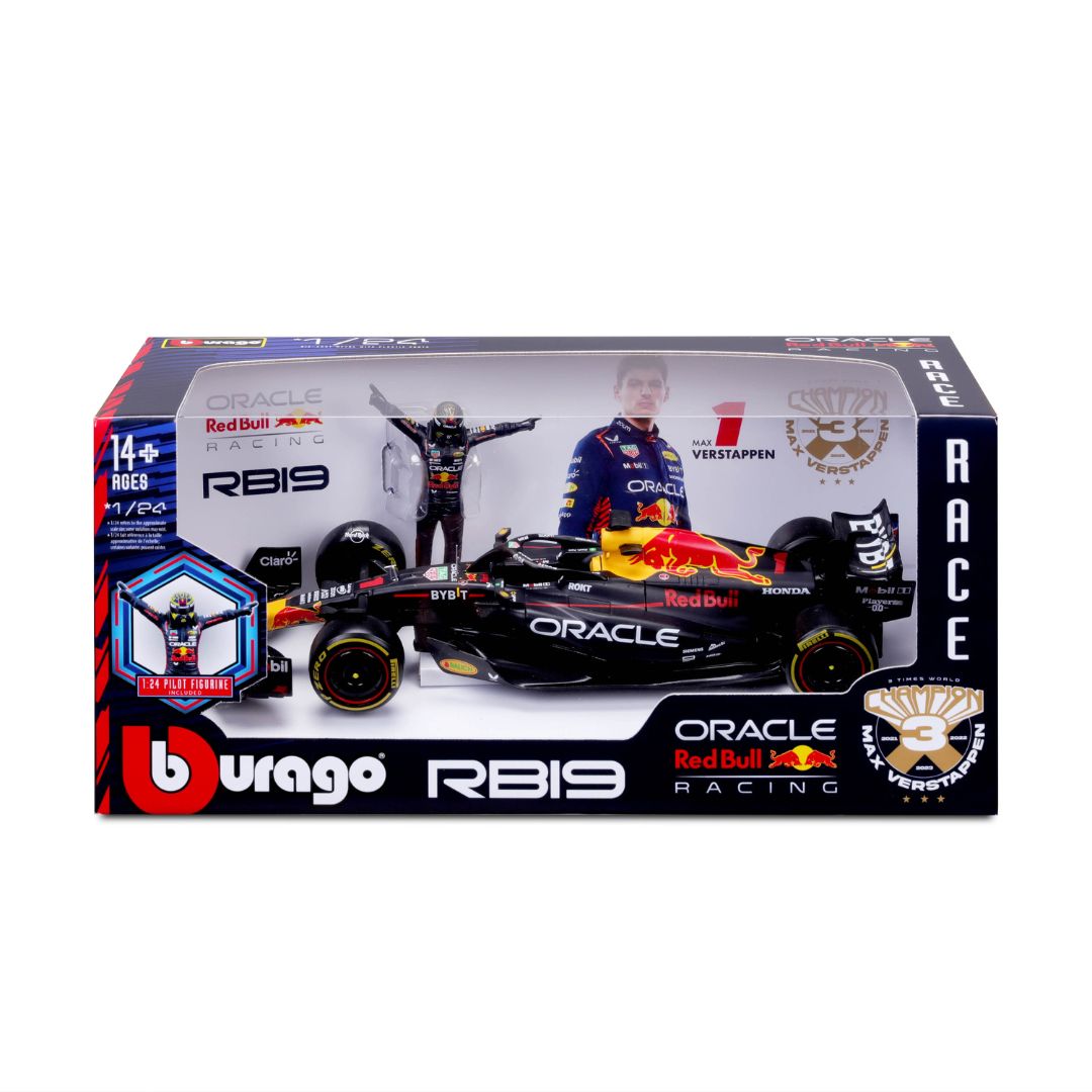 18-28036V Bburago Race - Red Bull RB19 (2023) #1 - figura Verstappen