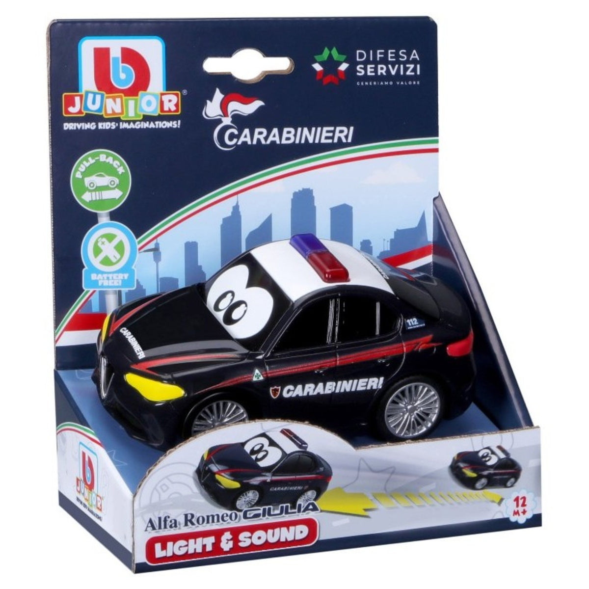 16-81210 Bburago Junior - Alfa Romeo Giulia Carabinieri - Light & Sound