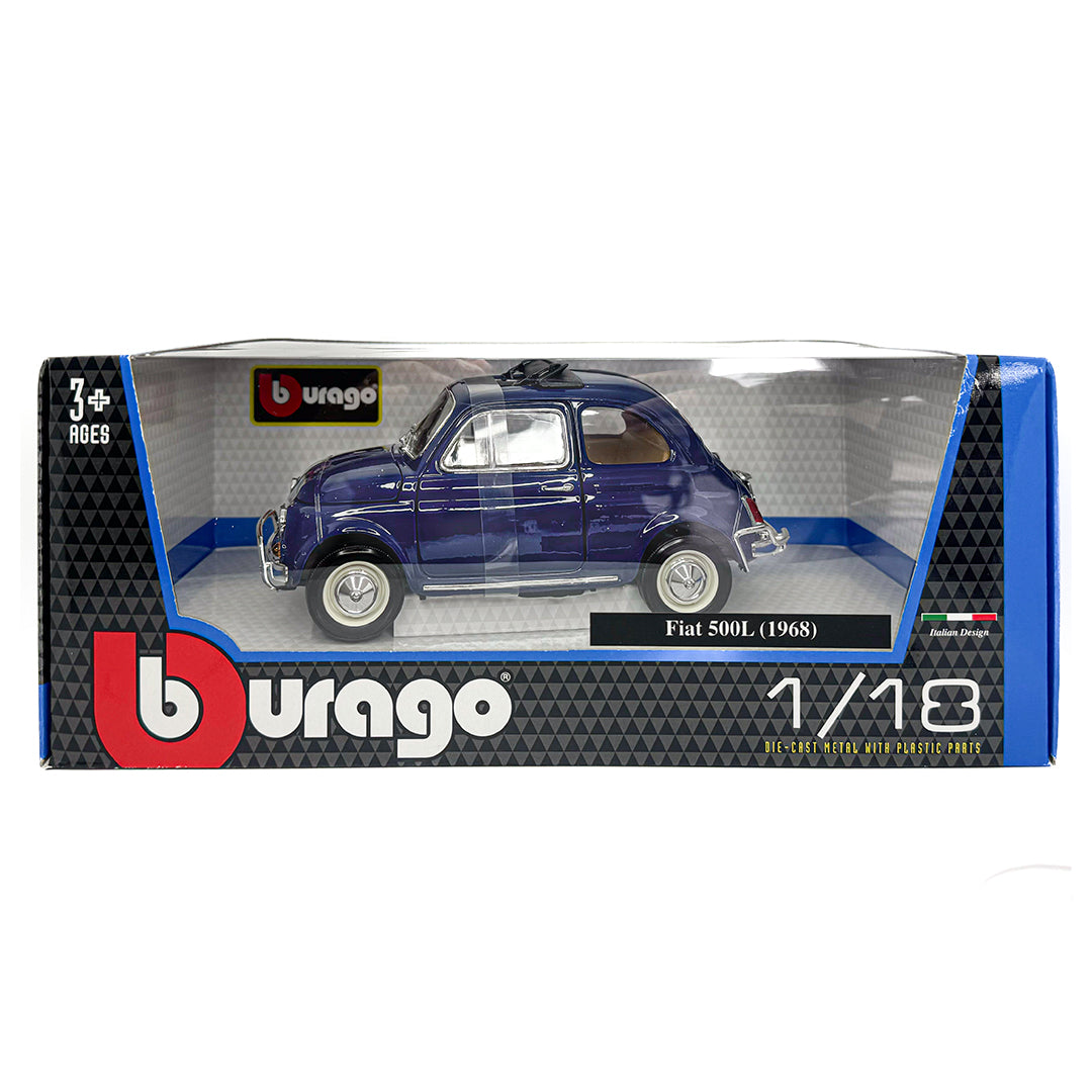 18-12035 Bburago - Fiat 500L (1968), blu o rossa - Scala 1:18