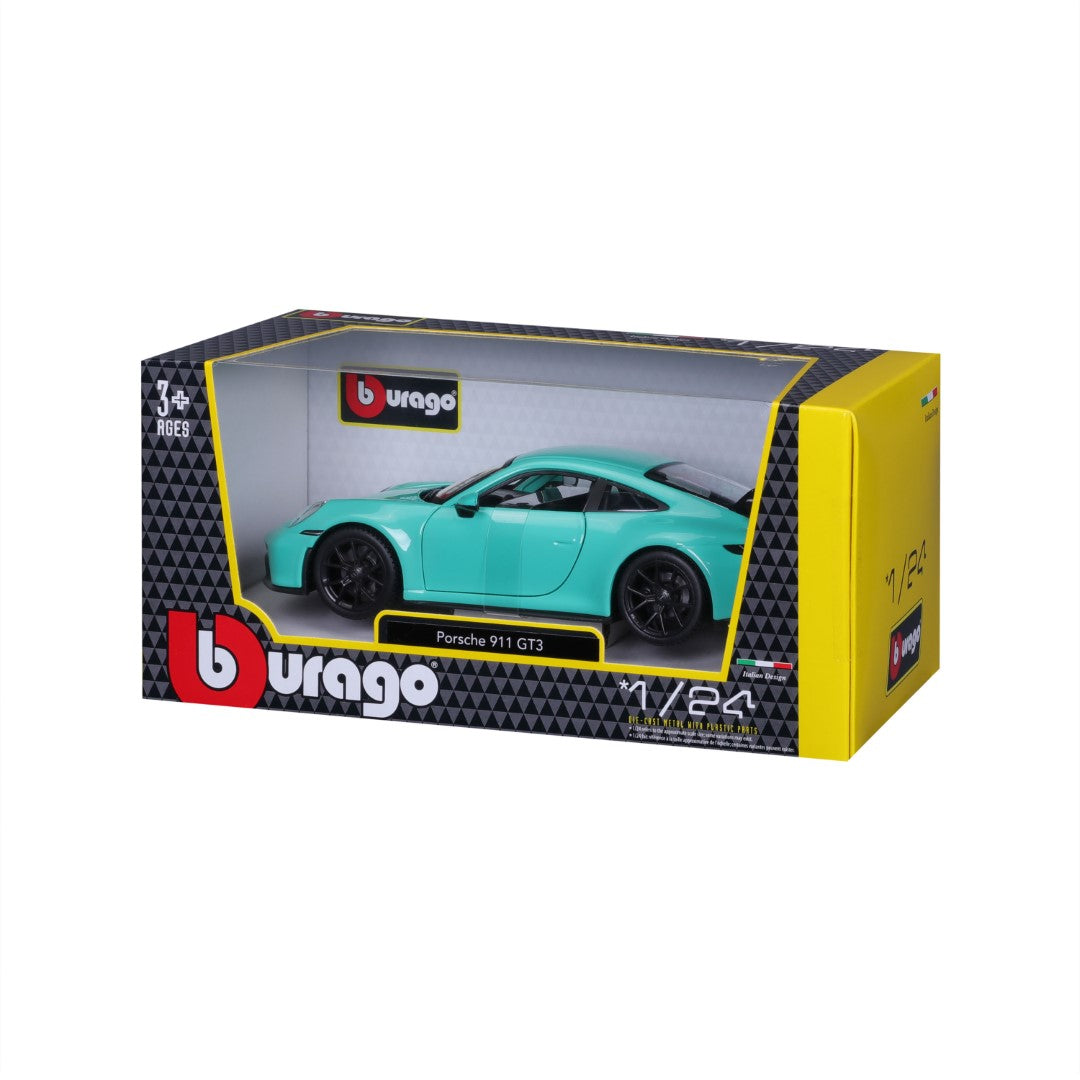 *18-21104 Bburago - Porsche 911 GT3, verde menta - Scala 1:24