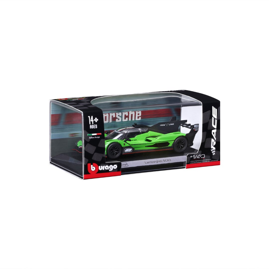 *18-60057L Bburago Race - Lamborghini SC63 - 24h Le Mans - Scala 1:43