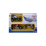 *32414 Bburago Maisto - Gift Pack con 3 moto - Scala 1:18