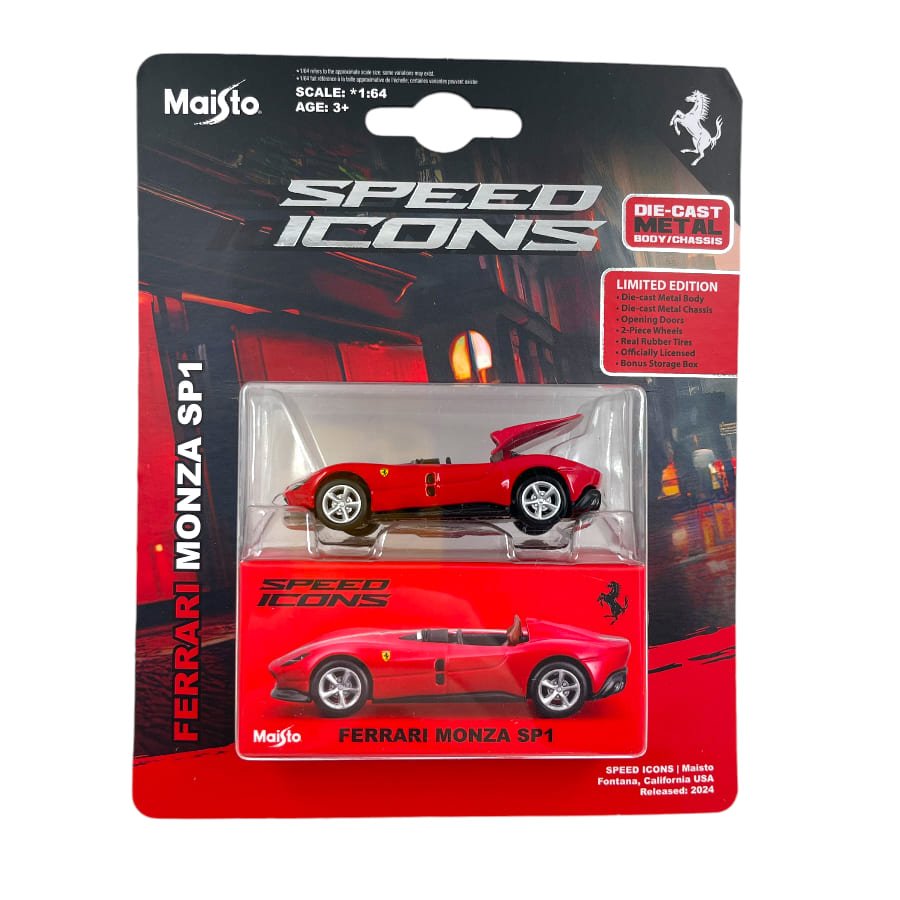 15702 Bburago Maisto - Speed Icon:  Ferrari Monza SP1, rossa - Scala 1:64