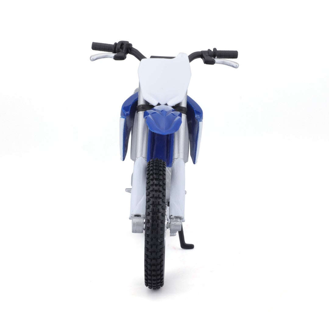 20-13021 Bburago Maisto - Yamaha YZ450F, blu e bianca - Scala 1:12