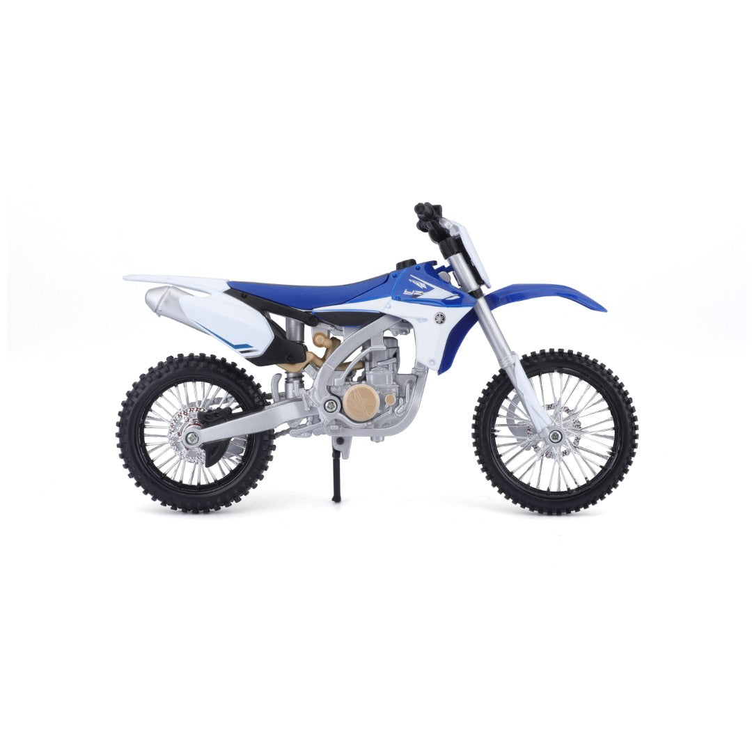 20-13021 Bburago Maisto - Yamaha YZ450F, blu e bianca - Scala 1:12