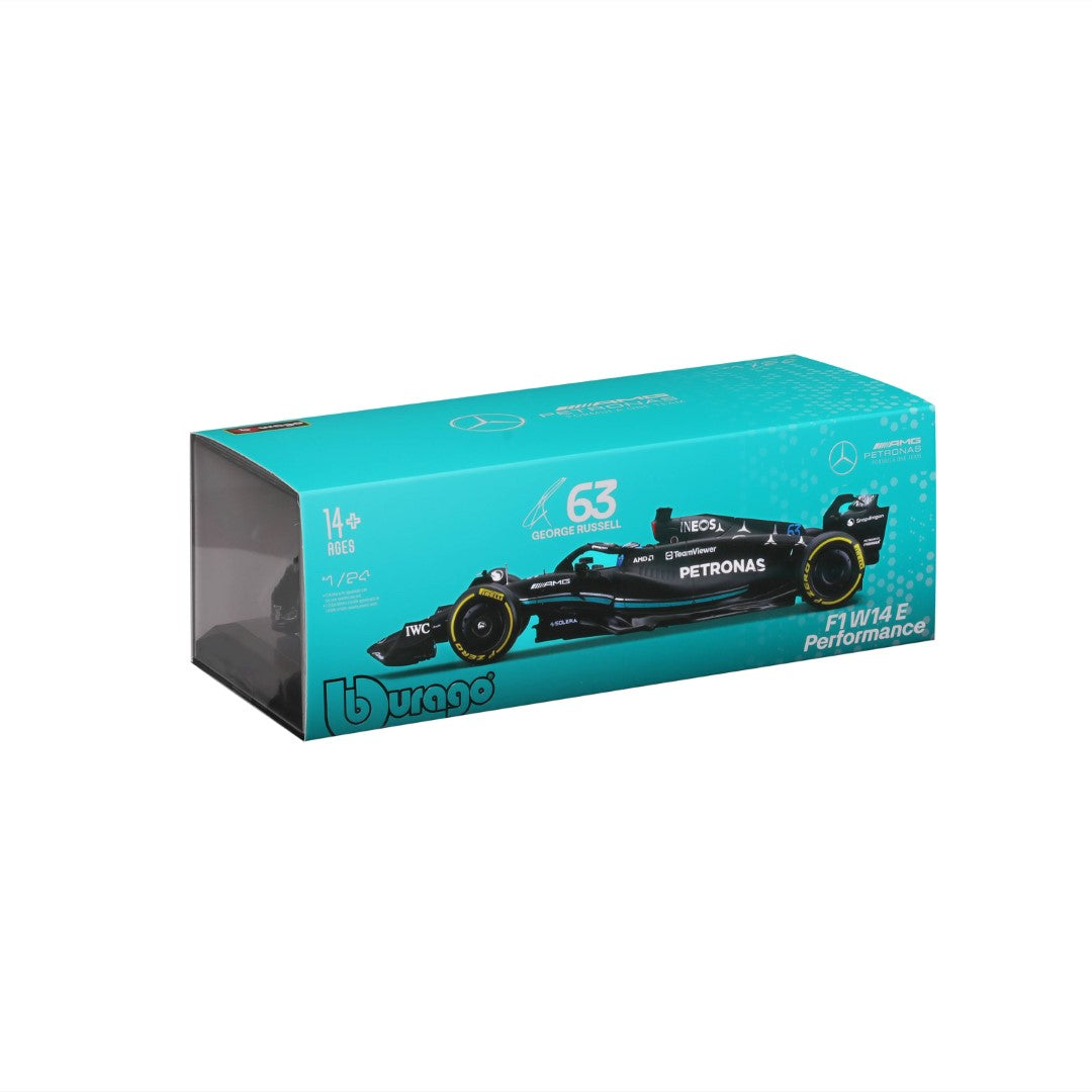 18-28028 Bburago Race - Mercedes AMG F1 W14 E Performance #63 - 1:24