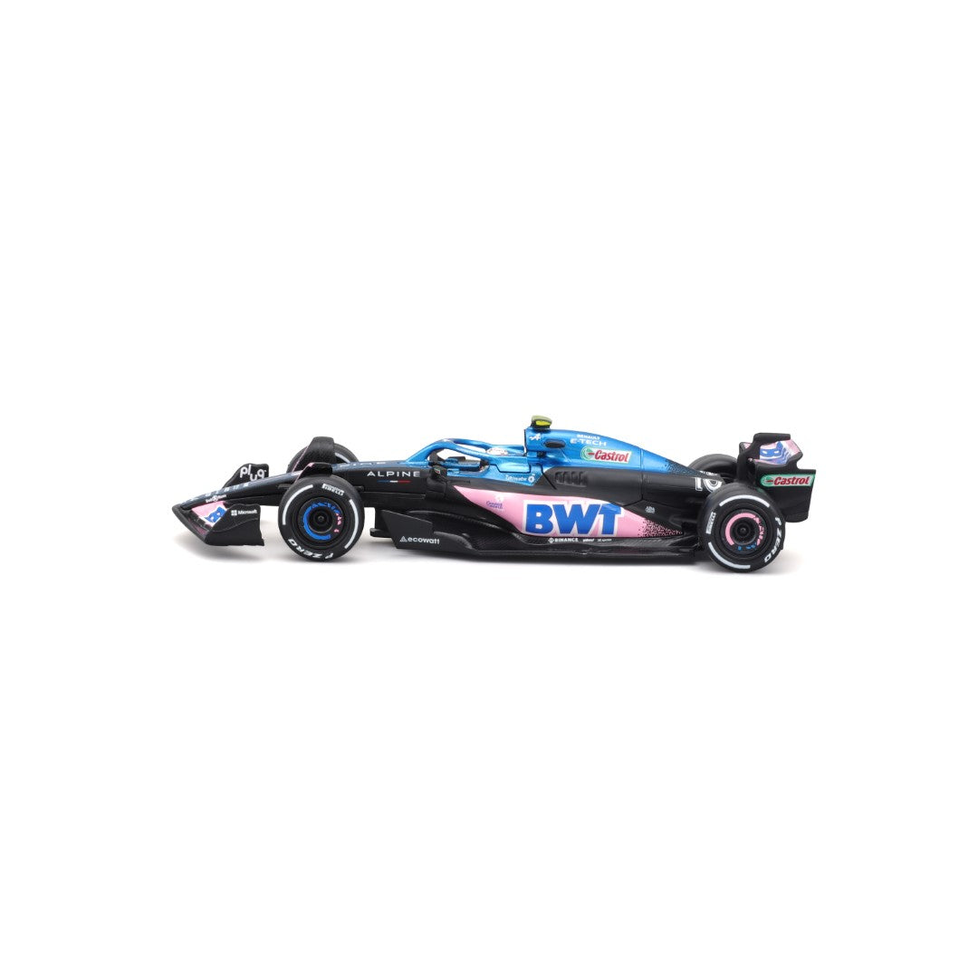 18-38073 Bburago Race - BWT Alpine F1 Team A523 #10, con casco - 1:43