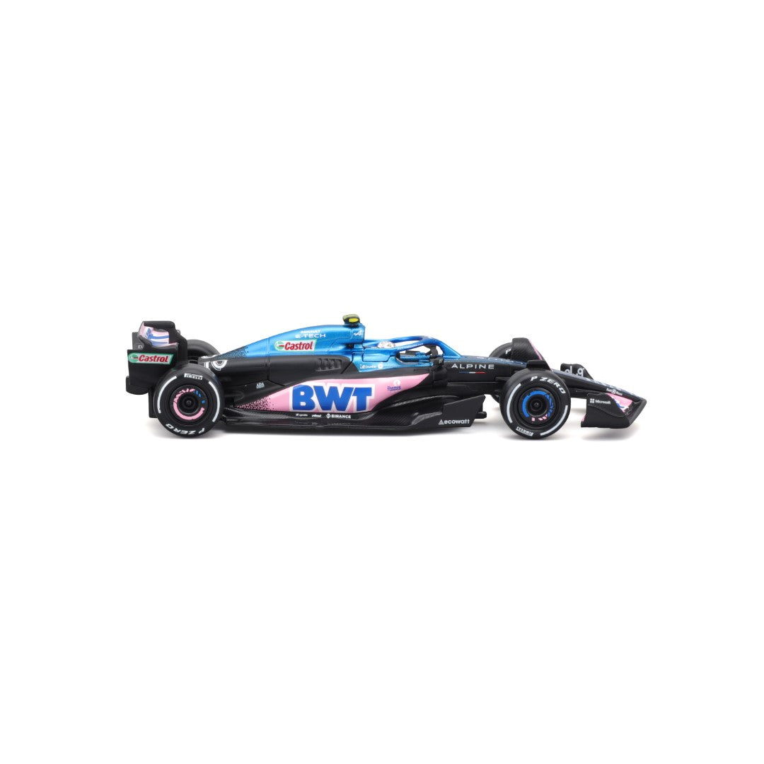 18-38073 Bburago Race - BWT Alpine F1 Team A523 #10, con casco - 1:43