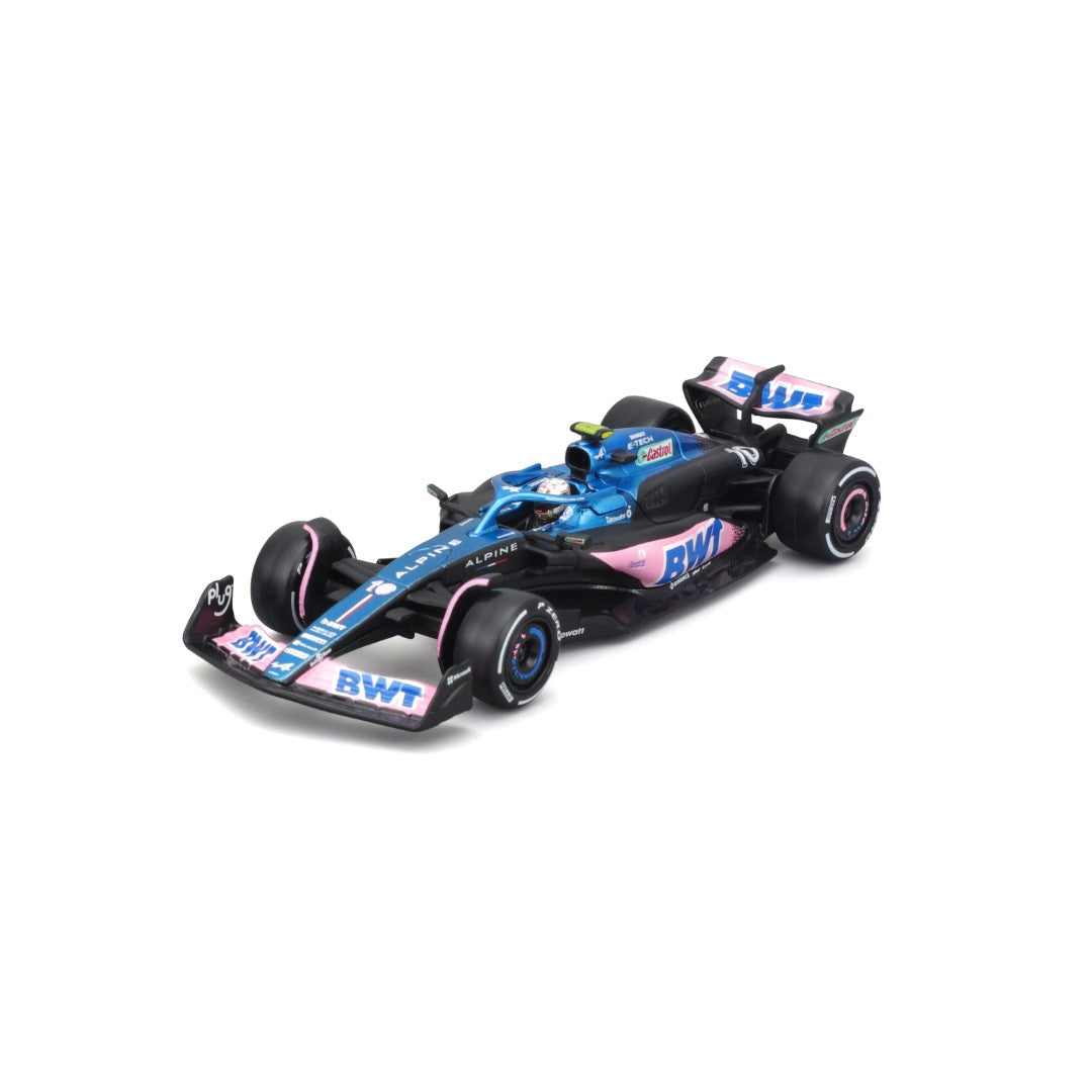 18-38073 Bburago Race - BWT Alpine F1 Team A523 #10, con casco - 1:43