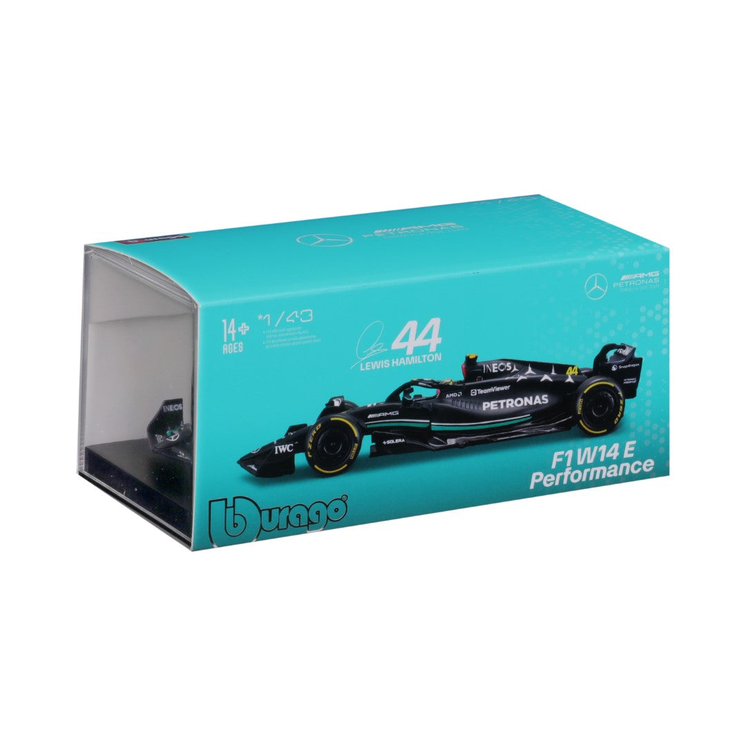 18-38081 Bburago Race - Mercedes AMG F1 W14 E Performance #44, con casco - 1:43