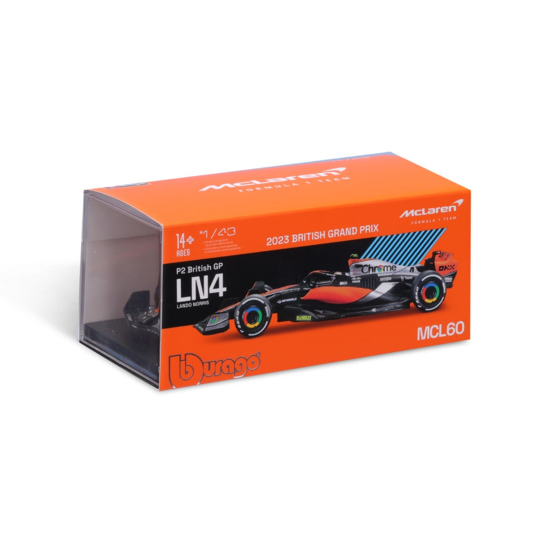 18-38088 Bburago Race - McLaren F1 TEAM MCL60 #4, con casco - Scala 1:43