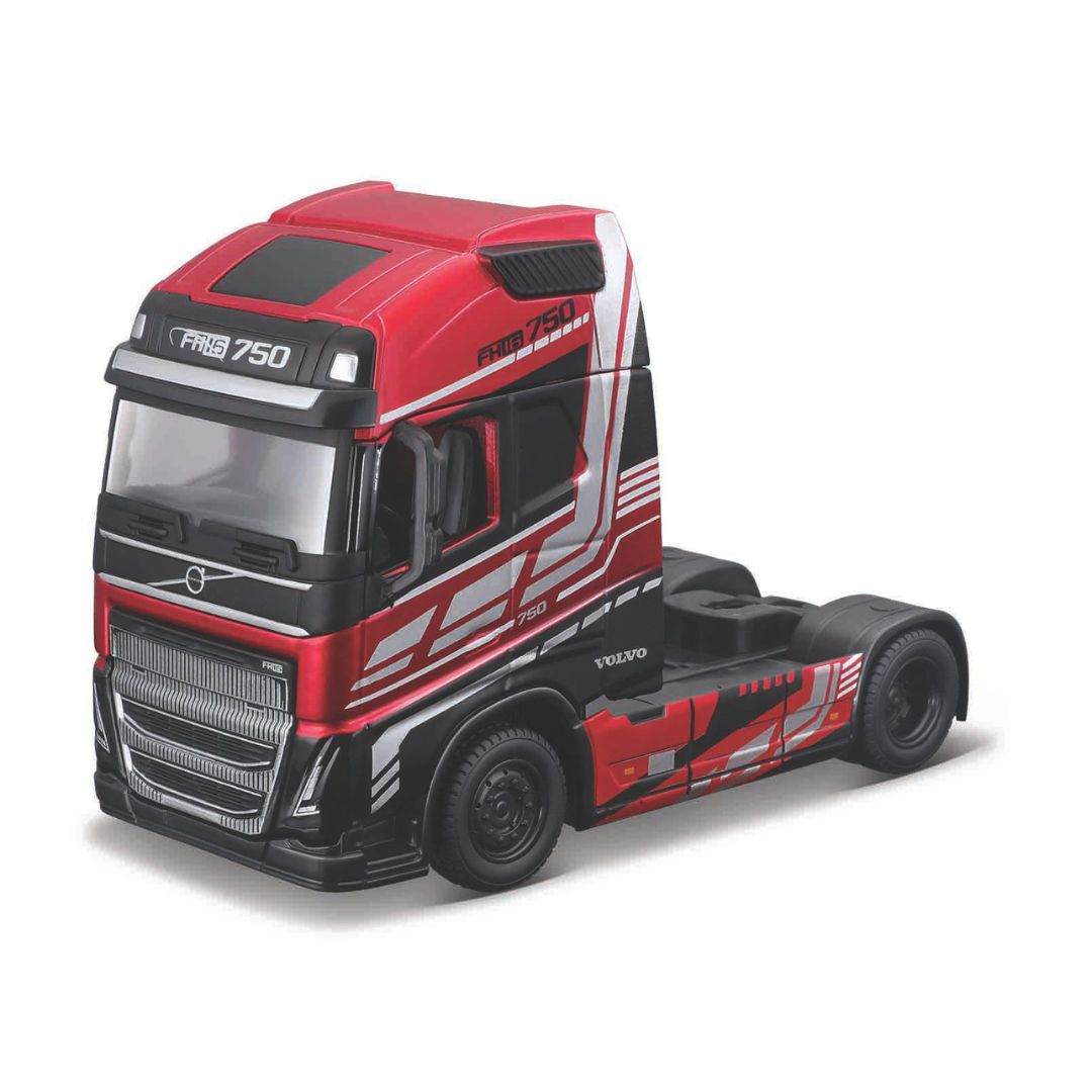 18-32203 Bburago Street Fire - Haulers Cabs: Volvo FH16, rosso - Scala 1:43