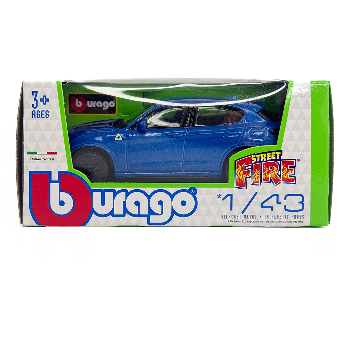 01277 Bburago Street Fire - Alfa Romeo Stelvio, blu - Scala 1:43