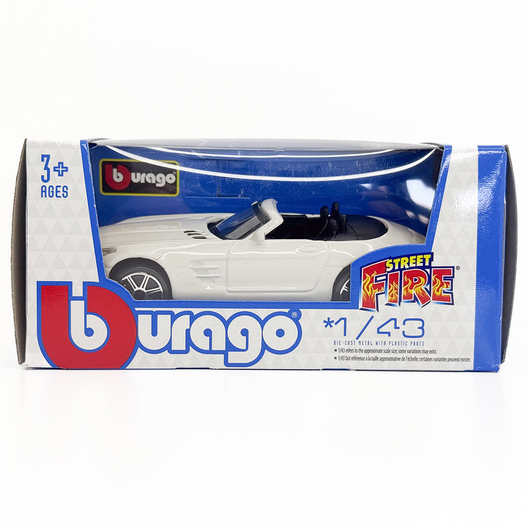 18-30241 Bburago Street Fire - Mercedes-Benz SLS AMG Roadster, bianca - 1:43