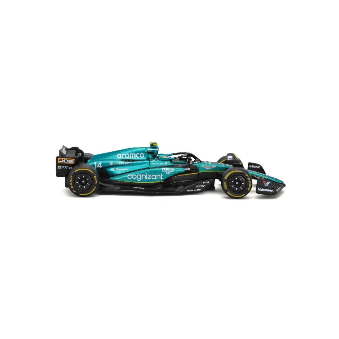 18-38091A Bburago - Aston Martin AMR23 #14 (Alonso), con casco - 1:43