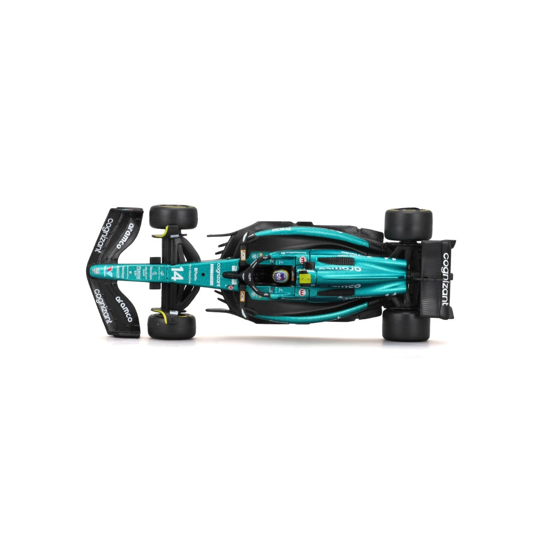 18-38091A Bburago - Aston Martin AMR23 #14 (Alonso), con casco - 1:43