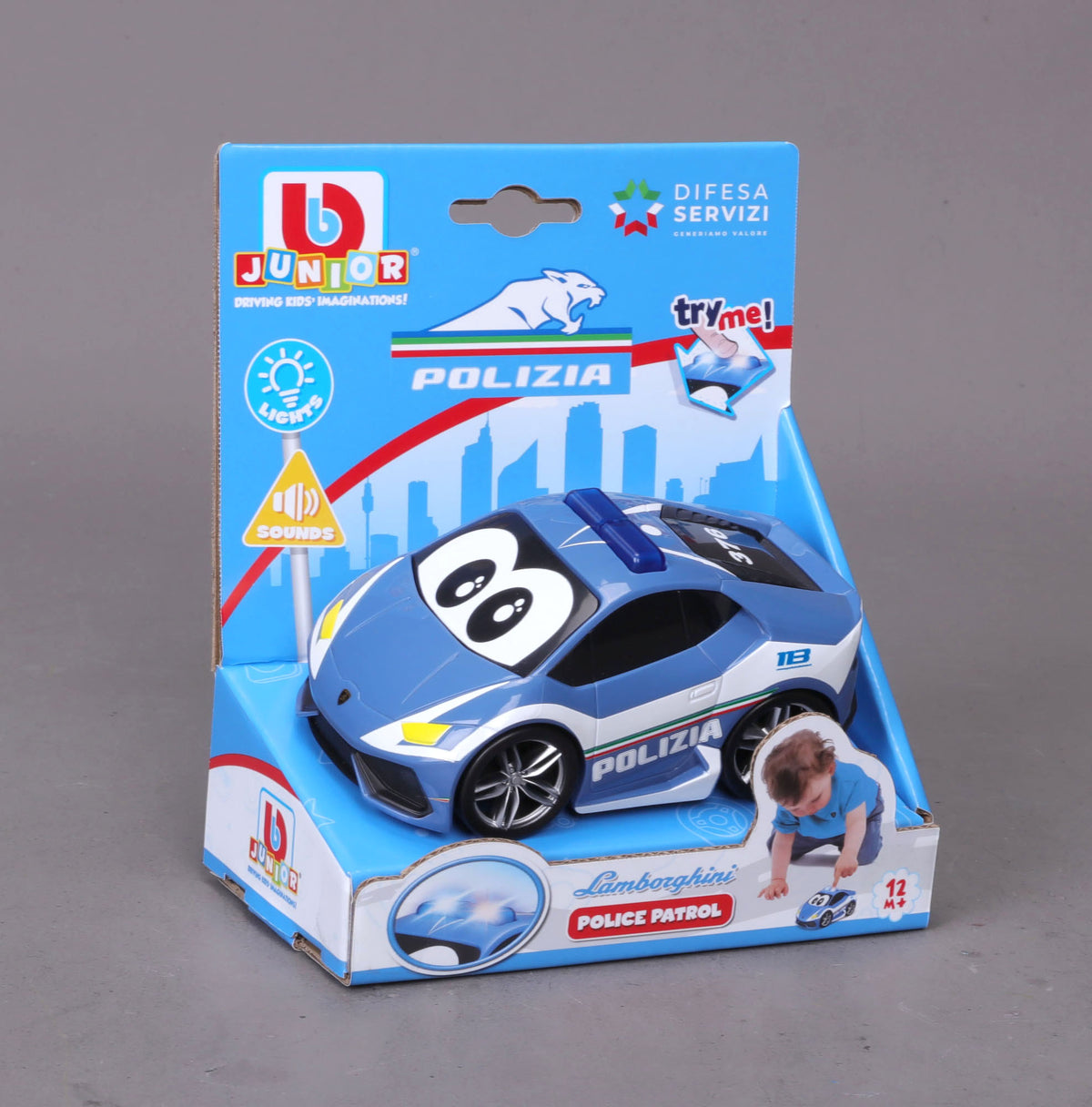 82580_82334  Bburago junior Lamborghini Huracan Polizia  light & sound