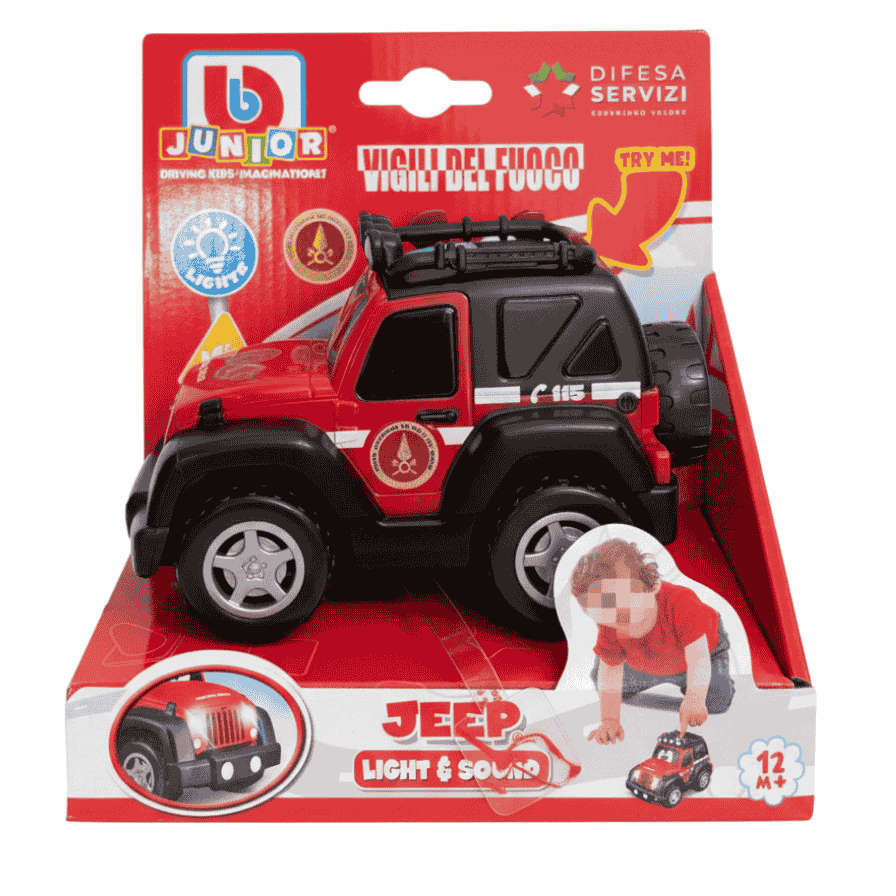 16-81201 Bburago Junior Jeep Vigili del Fuoco Light & Sound