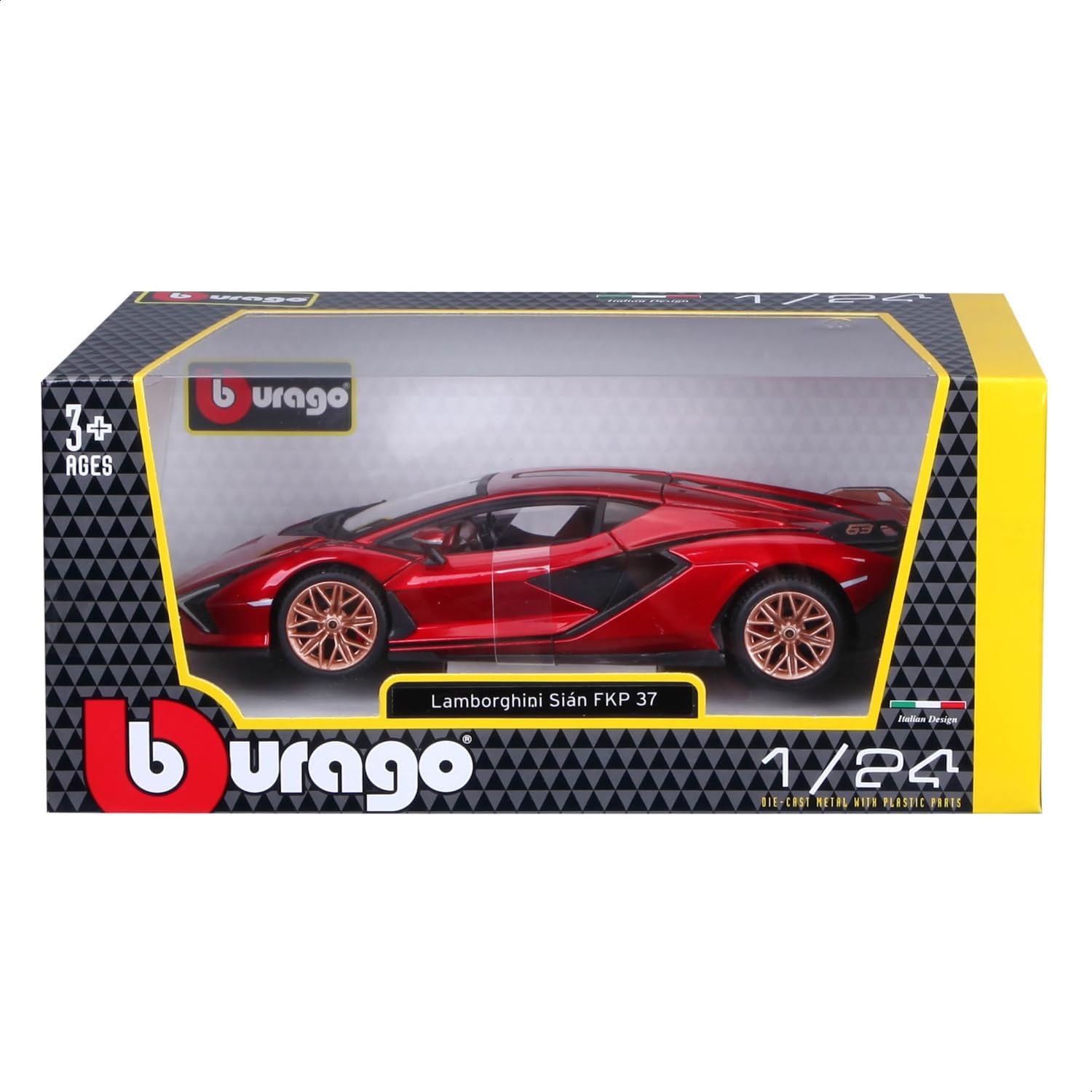 18-21102  RD Bburago - Lamborghini Sian FKP 37, rossa - Scala 1:24