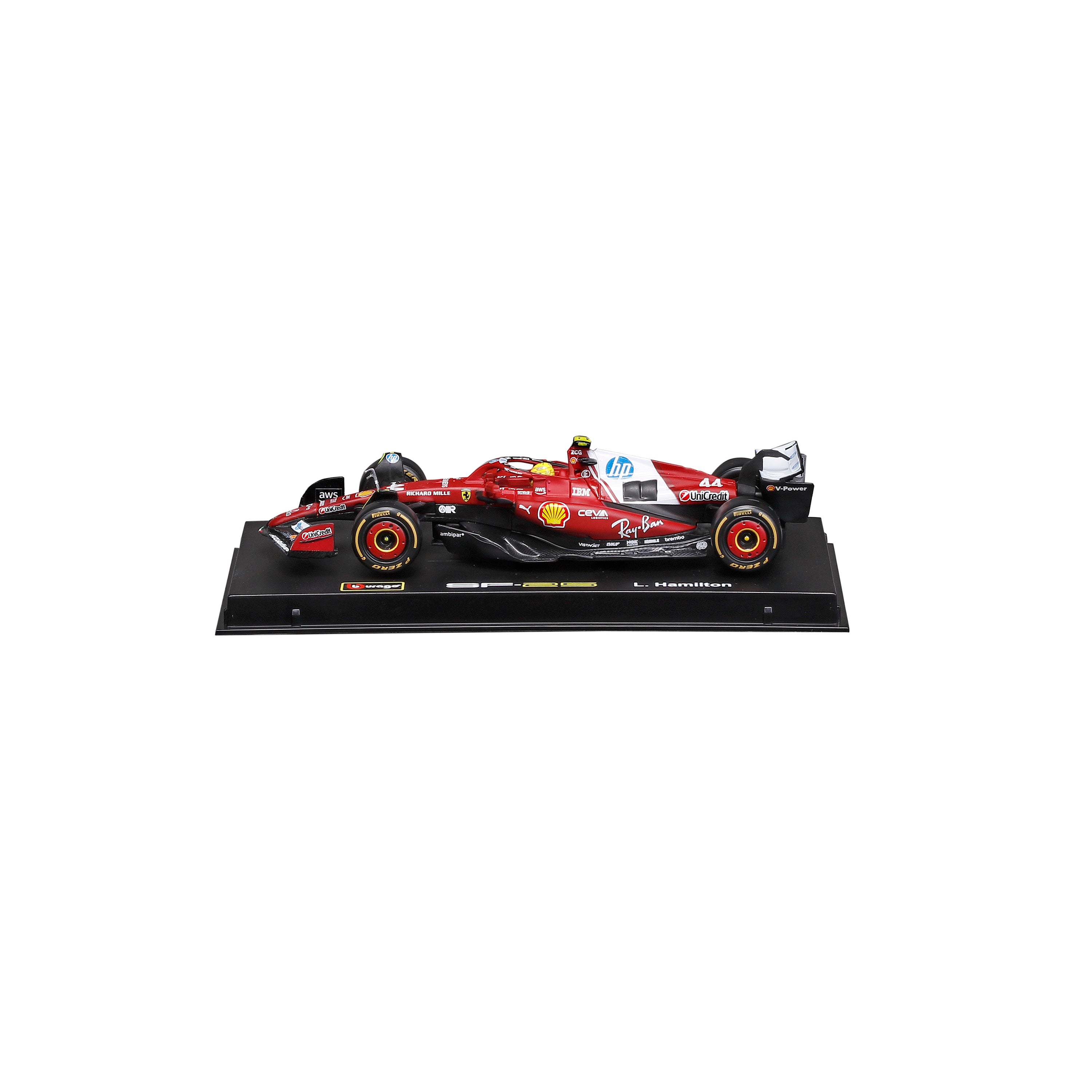 18-36852H F1 Ferrari SF-25 #44 Hamilton w/helmet - 1:43