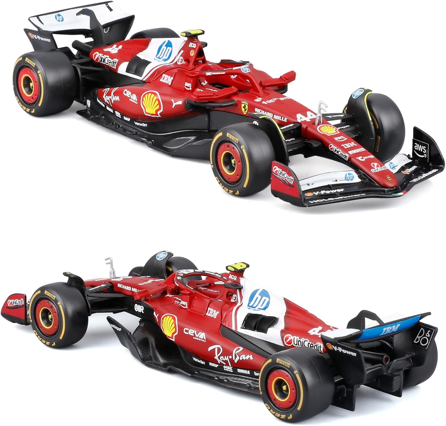 18-36853 H Bburago Ferrari SF-25 F1 2025 #44 Lewis Hamilton Modello Diecast 1:43