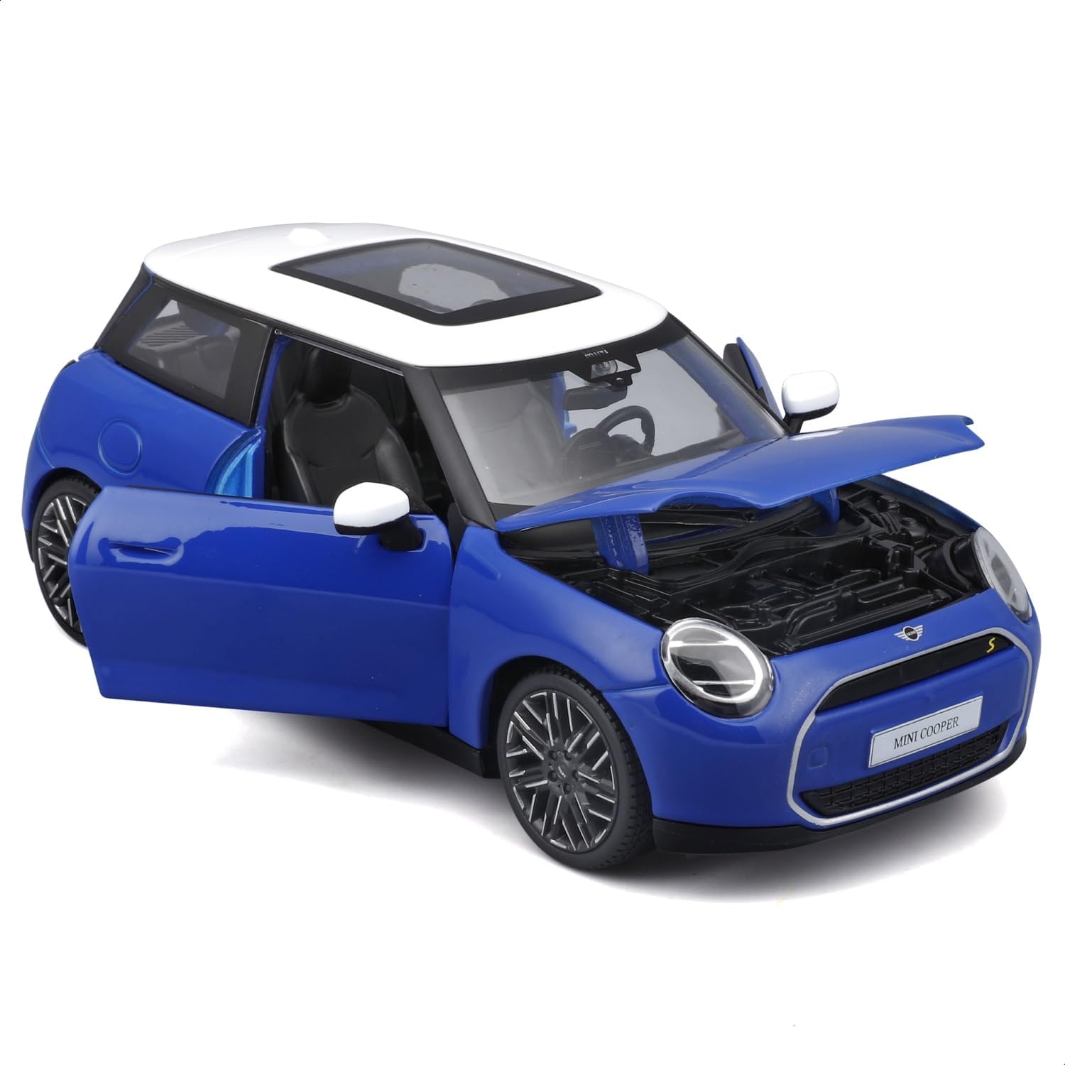 32926 2024 Bburago Maisto MINI Cooper SE 2024 J01 1:24 Blu Auto Diecast