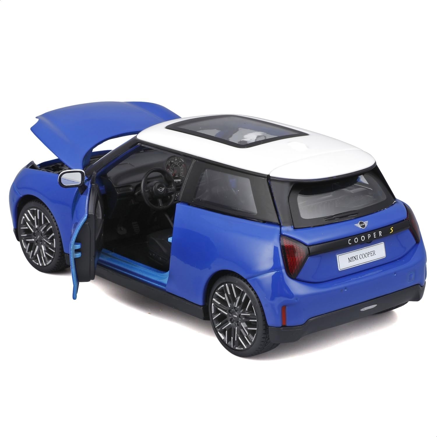 32926 2024 Bburago Maisto MINI Cooper SE 2024 J01 1:24 Blu Auto Diecast